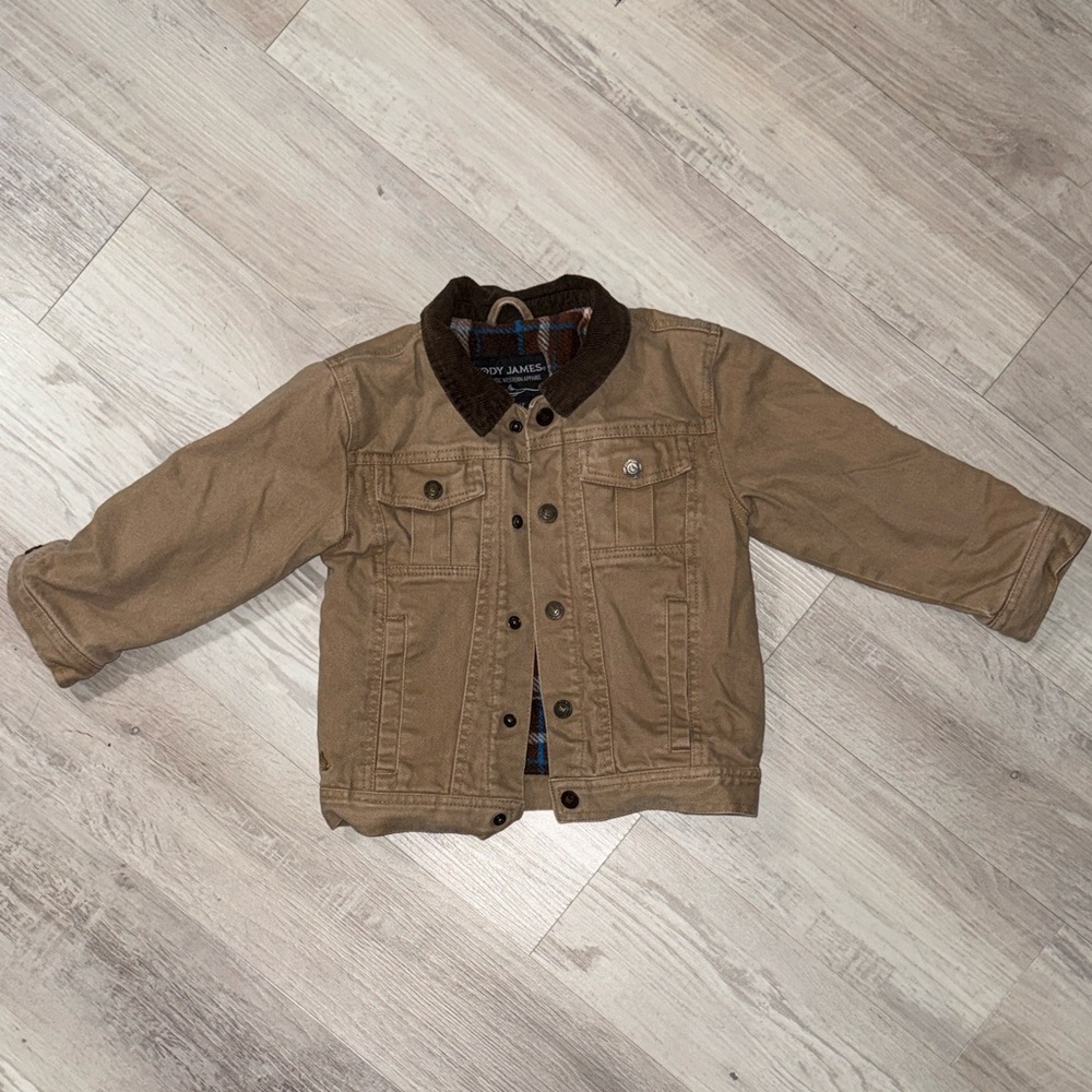 Cozy Brown Kids Jean Jacket